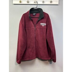 Auto Workers Local 1853 Jacket Mens 2XL Maroon Full Zip Fleece Made in USA